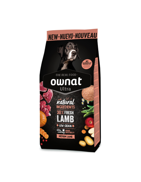 OWNAT Perro ULTRA SUPERPREMIUM MEDIUM CORDERO 3 kg